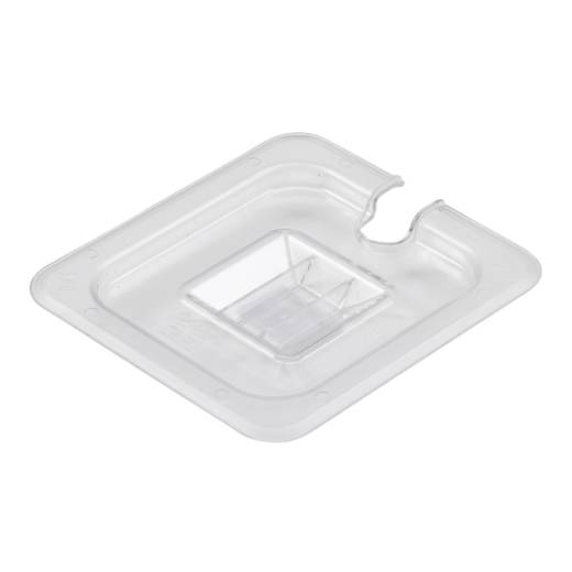 1/6 Polycarbonate Gastronorm Notched Lid Clear