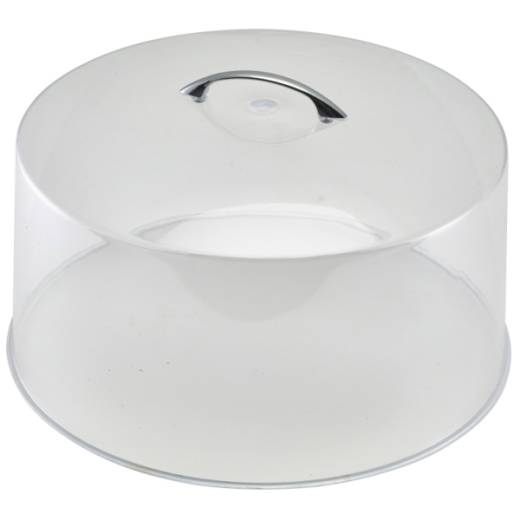 Clear Polystyrene Cake Cover - Metal Handle 30.5x16.5cm