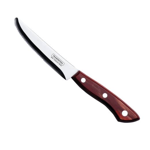 Trigger Jumbo Steak Knife Rounded Tip Polywood Red (x12)