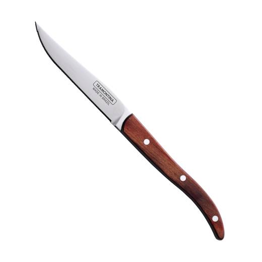 4in French Style Micro Serrated Steak Knife Polywood Red (x12)