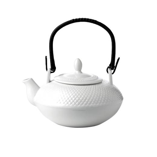 White Oriental Teapot 1L (x1)