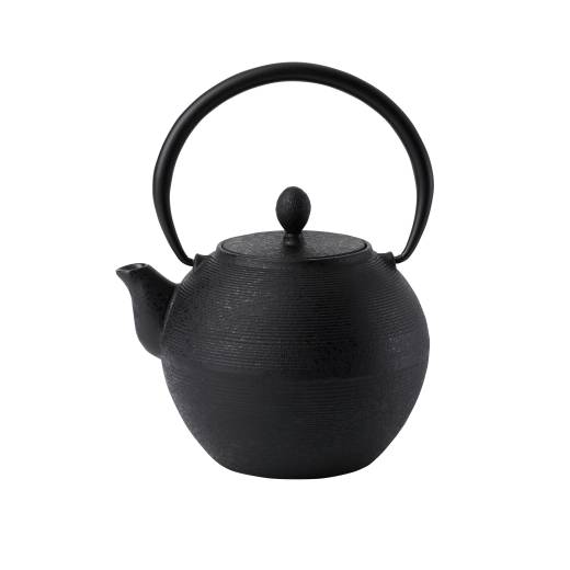 Akita Cast Iron Teapot - Black With Filter 1.25L (x6)