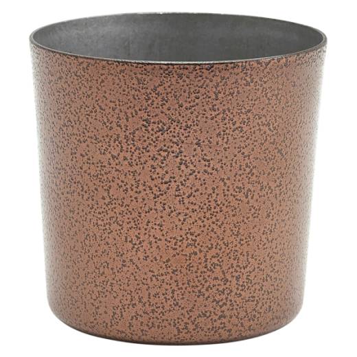 Stainless Steel Serving Cup 8.5 x 8.5cm Hammered Copper (x12)