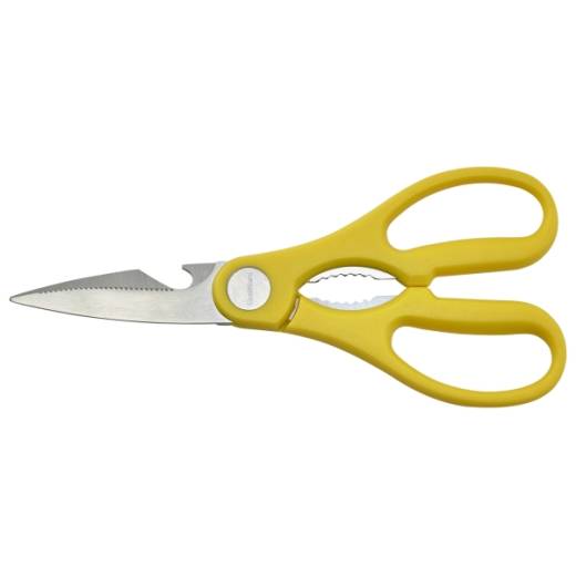 Stainless Steel Kitchen Scissors 8in Yellow