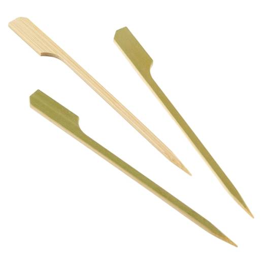 Bamboo Gun Shaped Paddle Skewers 12cm/4.75in (x100)