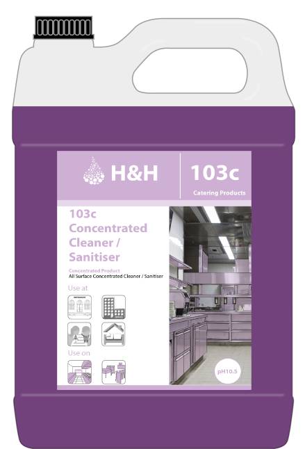 H&H 103C Cleaner/Sanitiser (1:100)  5L