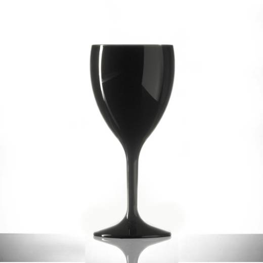 Elite Premium 11oz Wine Glass Black Polycarbonate NS (x12)