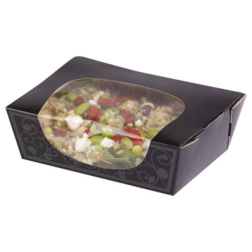 Elegance Black Tuck Top Salad Pack Small 160/140x120/100x50mm (x250)