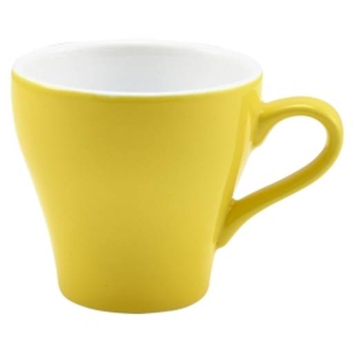 Genware Porcelain Yellow Tulip Cup 9cl/3oz (x6)