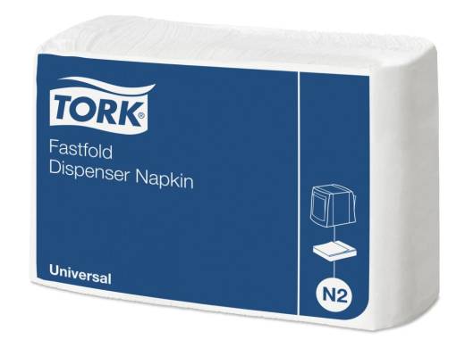 Tork FastFold Dispenser Napkin 1 Ply White N2 (x10800)