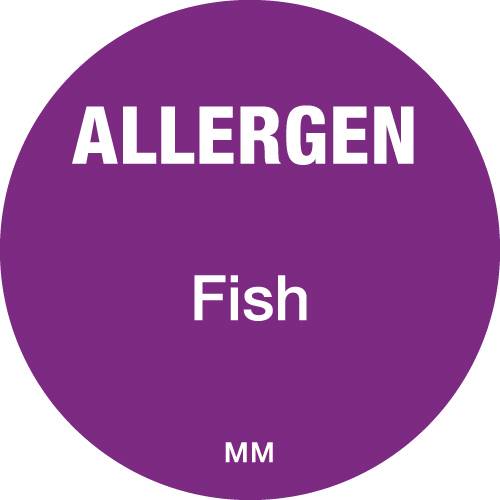 Allergen Label 25mm - Fish (x1000)