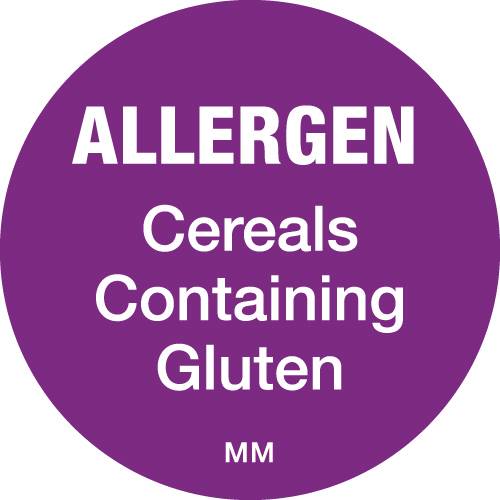 Allergen Label 25mm - Cereals Containing Gluten (x1000)