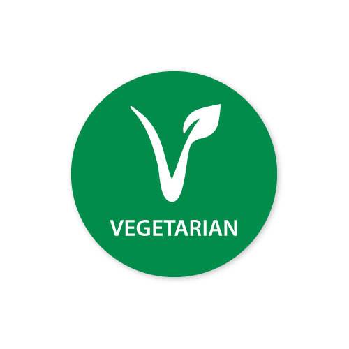 Vegetarian - 25mm Removable Label (x1000)