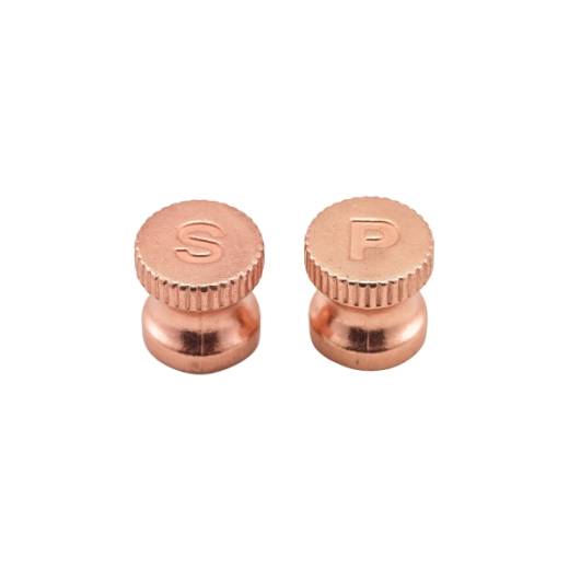 Engraved Copper Knobs For Salt/Pepper Grinders 6pcs