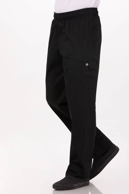 Slim Fit Chefs Cargo Pants Black Large 38/40in