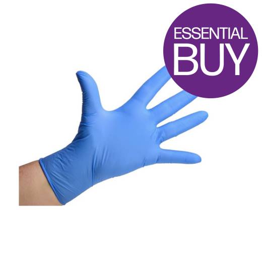 Nitrile Glove Blue Powder Free Medium (x100)