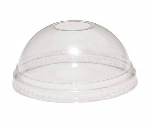 Clear Domed Lid with Hole 9oz (x2000)