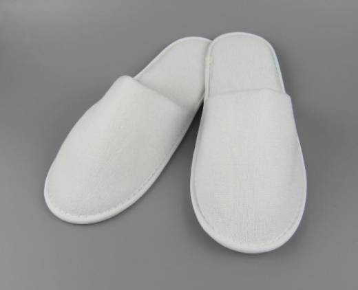 Closed Toe Napping Cloth Slippers with White Piping/EVA Sole (x200)