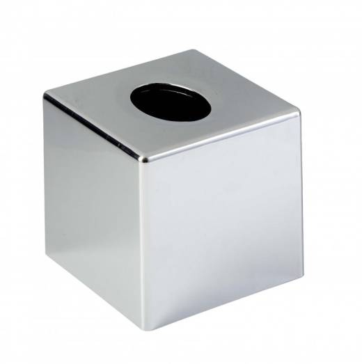 Cube Tissue Box Cover - Chrome - 124x124x132mmH (x5)