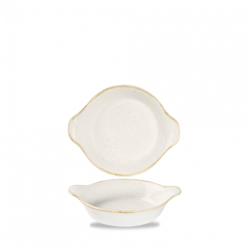 Stonecast Barley White Small Round Eared Dish 15x18cm 30cl/10.6 oz (x6)