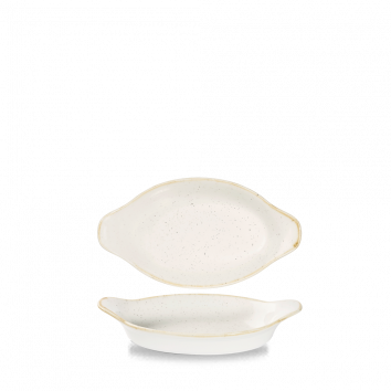 Stonecast Barley White Small Oval Eared Dish 20.5x11.3cm 25.5cl/9oz (x6)