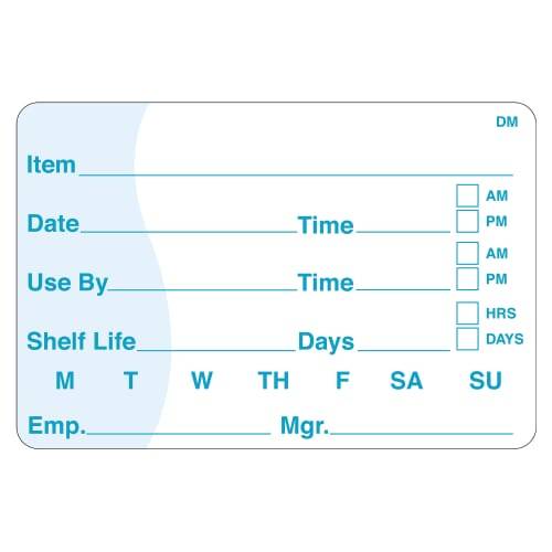 Dissolvable Date/Use By Label 50x75mm (x250)