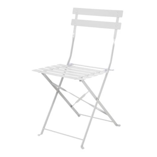 Bolero Pavement Style Steel Chairs Grey (Pack of 2)
