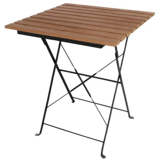Bolero Square Faux Wood Bistro Folding Table 600mm