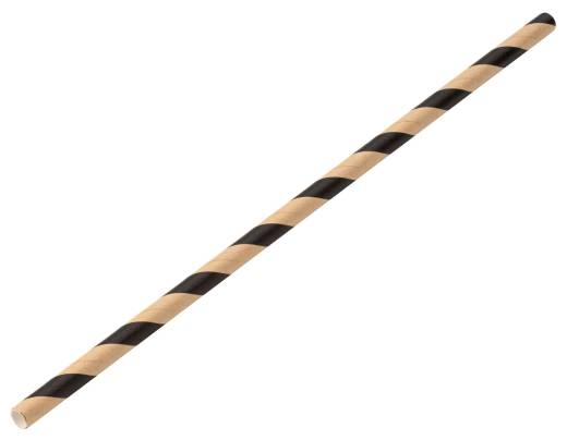 Paper Brown/Black Stripe Straw 8in/20cm Box of 250 (x24)