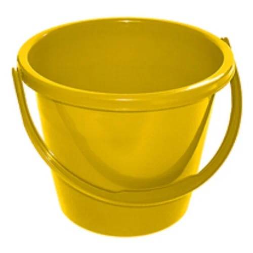 Round Bucket Plastic Household 10L Yellow