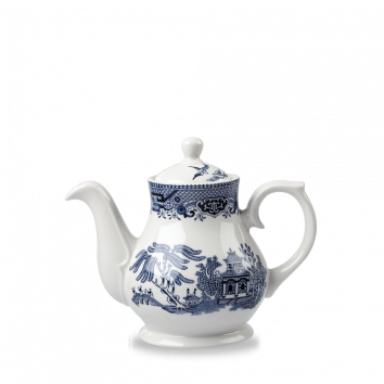 Blue Willow Sandringham Tea/Coffee Pot 42cl/15oz (x4)