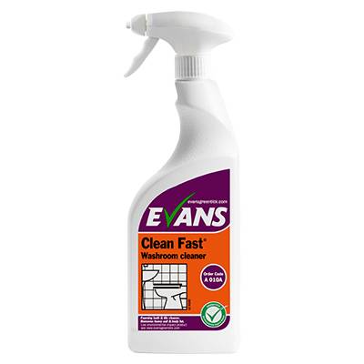 Evans Clean Fast Perfumed Heavy Duty Washroom Cleaner (6x750ml)