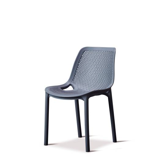 Cruz Side Chair - Polypropylene Dark Grey