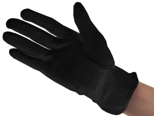 Serving Glove Cotton Black - Slip Resistant (x50)