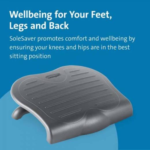 Kensington Adjustable Height and Angle Foot Rest Grey