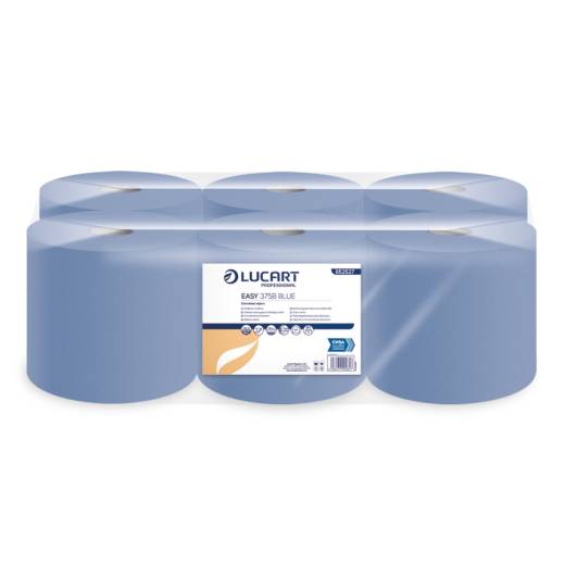 Lucart Professional Premium Blue Centrefeed Roll 2-Ply CHSA (x6)
