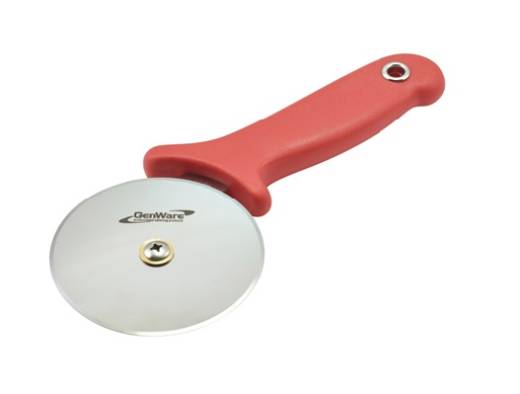 Genware Pizza Cutter Plastic Handle Red