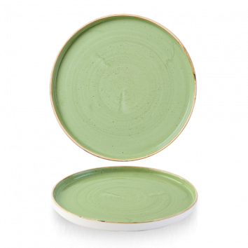 Stonecast Sage Green Walled Chefs' Plate 26x2cm / 10.25x0.75in (x6)