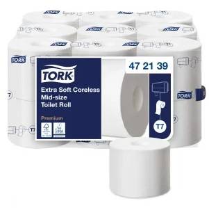Tork Extra Soft Coreless Mid-Size Roll Premium 3 Ply T7 (x18)