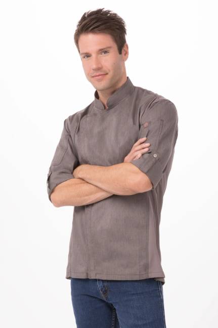 Hartford Chefs Jacket Long Sleeve Graphite XLarge