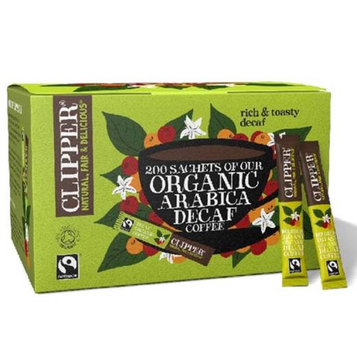 Clipper Fairtrade Organic Arabica Decaf Coffee Sticks (x200)