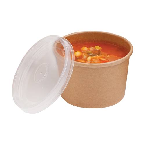 Microwaveable Clear PP Souper Cup Lid 8/12oz (x500)