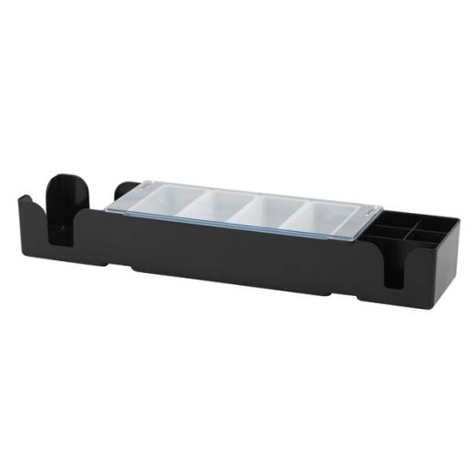 Bar Centre 4 Compartment Black