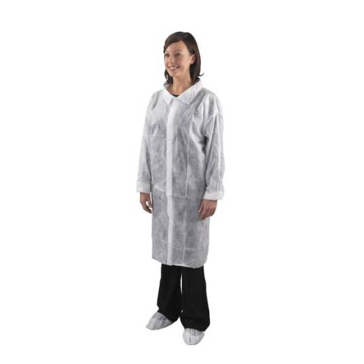 Non-Woven Visitor Coat White XL (4x25)