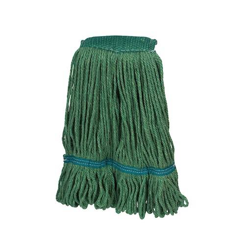 Coloured Hygiemix Kentucky Mop 450g Green (x10)