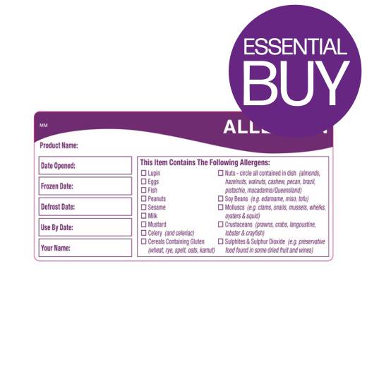 Allergen Labels 60x90mm (x500)