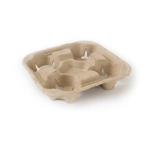 Moulded Fibre Carrier 4 Cup (x300)