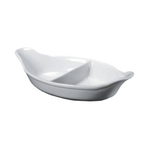 Royal Genware Divided Vegetable Dish 32cm White (x4)