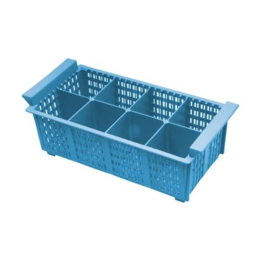 Cutlery Basket 8 Compartment Blue