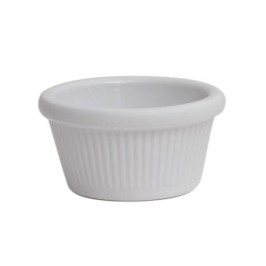 White Fluted Melamine Ramekin 2oz (x12)
